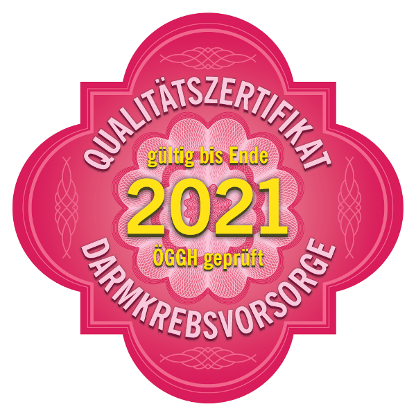 Sticker: Qualitätszertifikat Darmkrebsvorsorge
